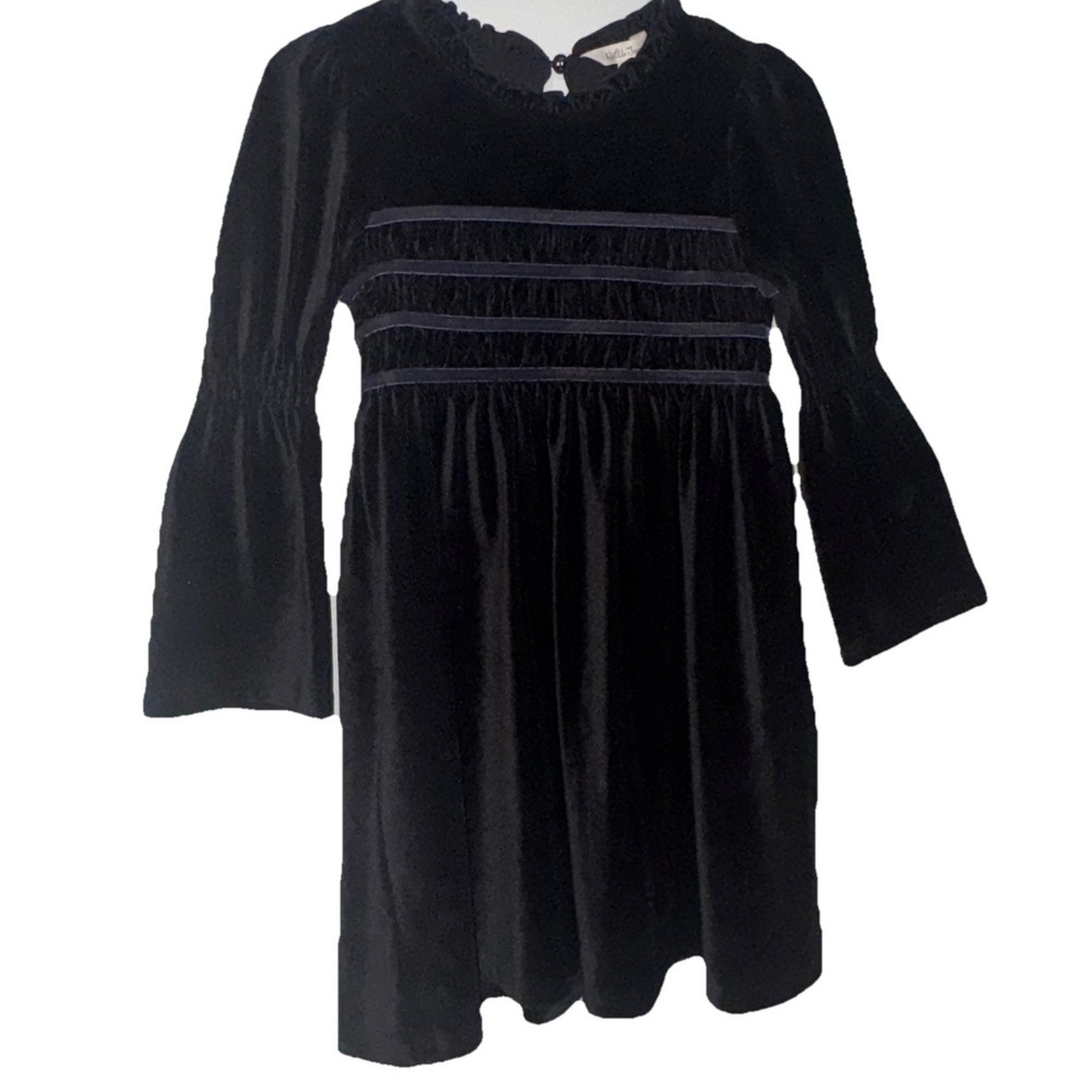 Matilda Jane Velour Velvet Black Dress Bell Sleeves Just Imagine Andi Girls 10